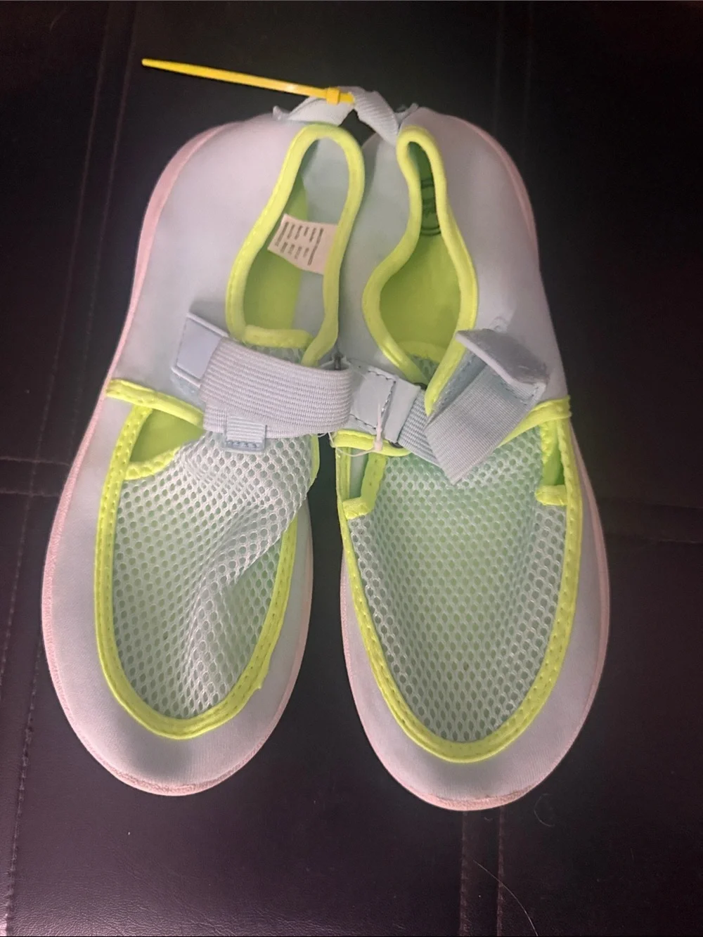 wonder nation Neon Yellow and Light Gray Kids Water Shoes